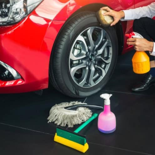 Emulsión de silicón para abrillantar llantas de autos