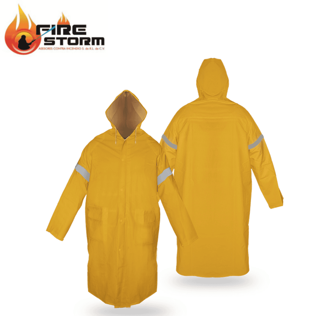 Impermeable capa larga con reflejante disponible en Fire Storm