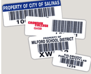 Etiquetas autoadheribles para activos fijos, poliéster, policarbonato