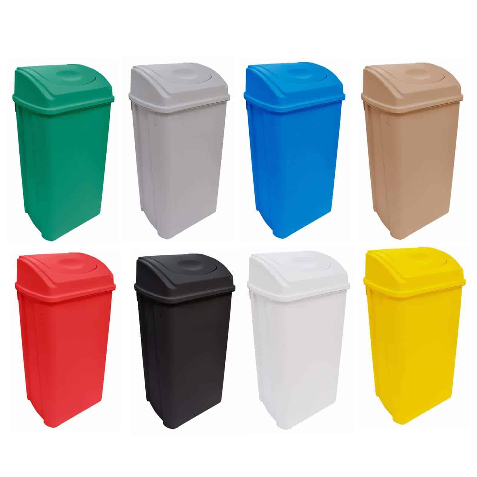 Botes para separación de basura con tapa balancín frontal
