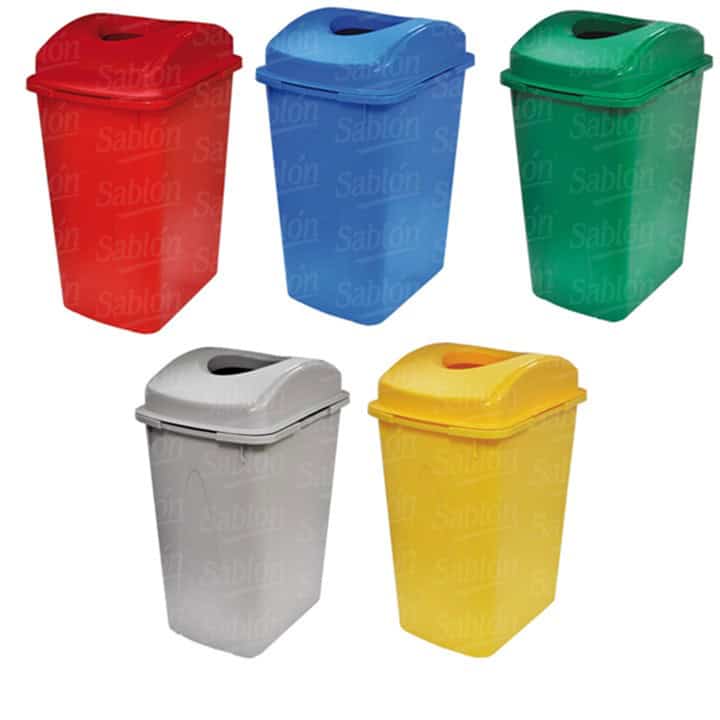 Botes para separación de basura en variedad de colores