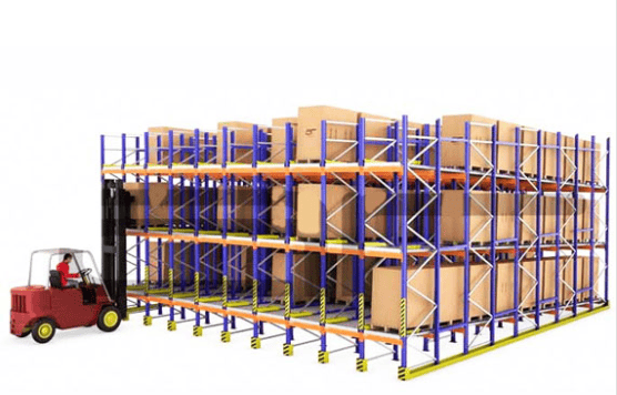 Racks Dinámicos, este sistema es conveniente para el almacenamiento de los productos con un alto índice de rotación y el acceso rápido a los bienes que se requiere.