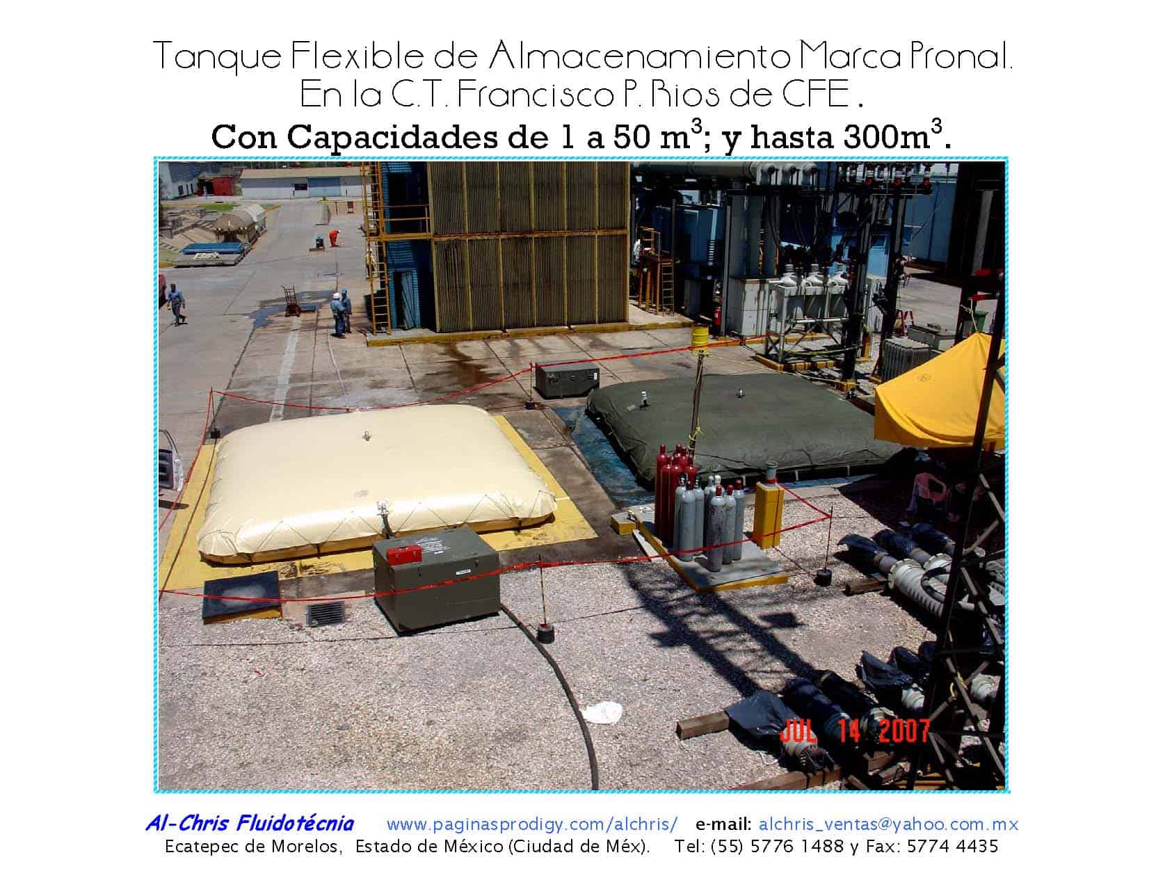 TANQUES FLEXIBLES NITRILO LIDER EN VENTAS EN CFE.