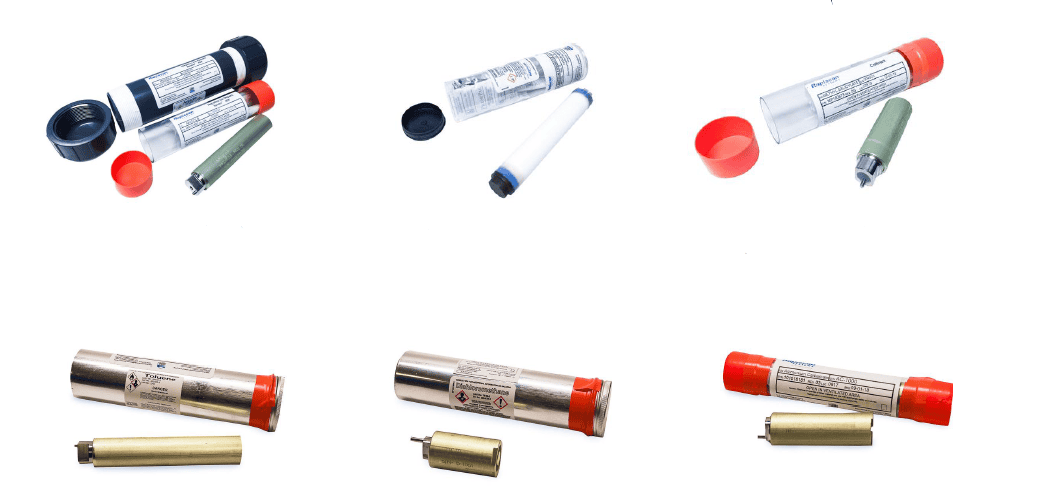 Consumibles dopantes para detectores de explosivos