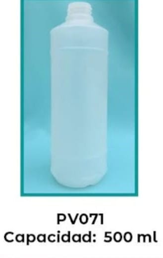 PV071 BOTELLA DE PLASTICO CAPACIDAD DE 0.500 ML