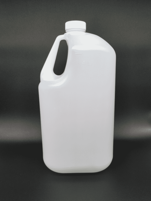 Garrafa cuadrada de 4 litros de plástico