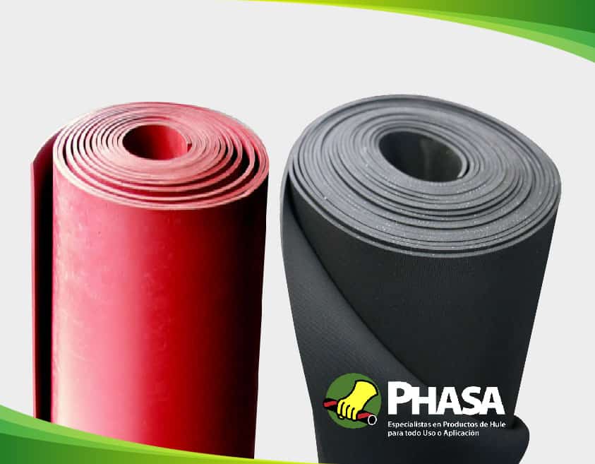 SBR ROJO Y SBR CON INSERCIÓN TELA, TE OFRECEMOS ACABADO TEXTIL Y ACABADO LISO.