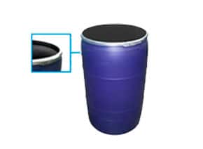 Tambo de Plástico 208 litros Abierto con tapa y cincho metálico