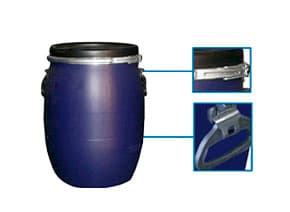 Tambor de Plástico 50 y 60 litros Abierto con tapa y cincho metálico