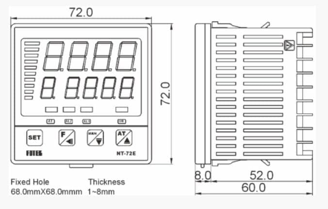 Controladores de temperatura modelo NT-72