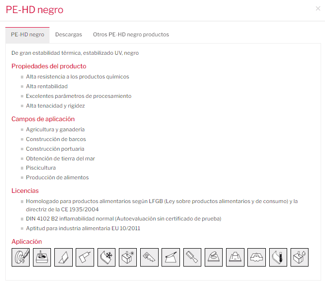 Propiedades PEAD Negro