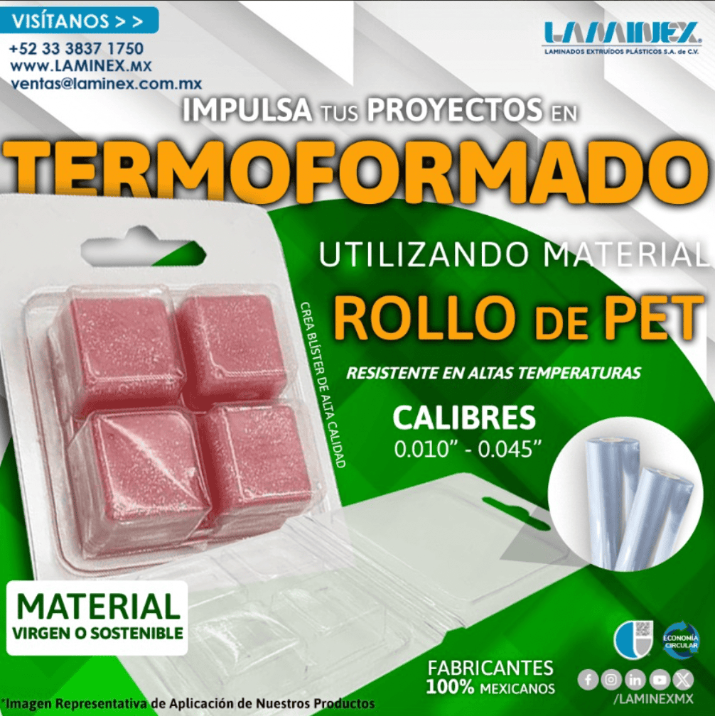 PET Termoformado en Rollo Laminados Extruidos Plasticos