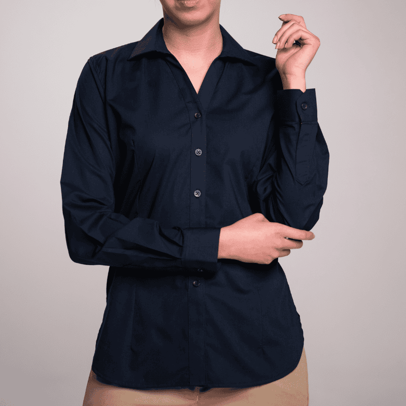 BLUSA PARA UNIFORME DE OFICINA MANGA LARGA