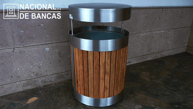 Basureros de acero inoxidables - Nacional de Bancas - 3