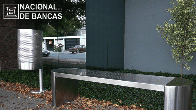 Basureros de acero inoxidables - Nacional de Bancas - 4