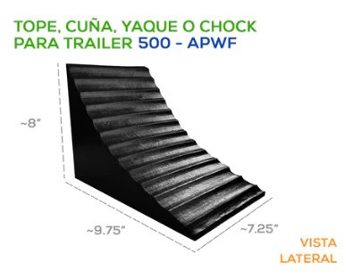 Topes, cuñas, chocks para trailers y camiones de cargas pesadas 3