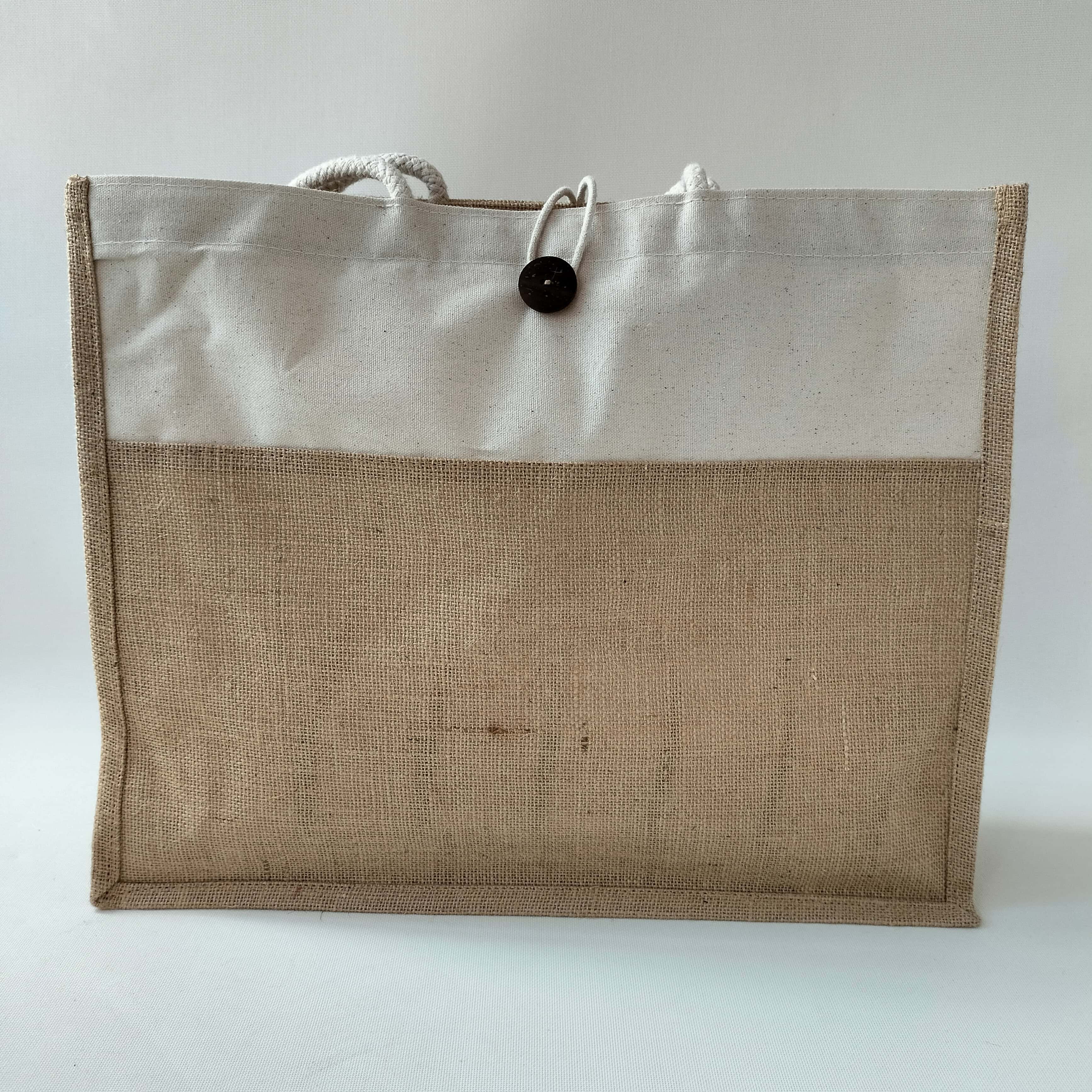 Bolsas de yute botón de coco asa algodón Winter Plus Solimas 2