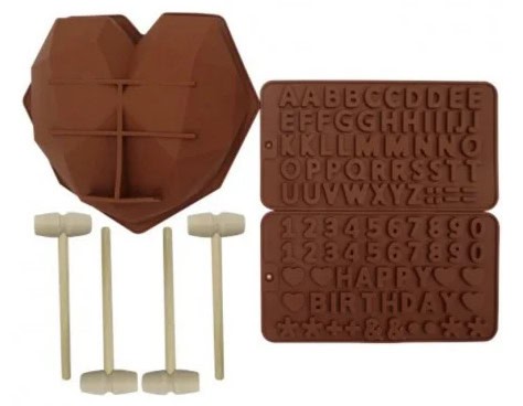 Moldes de silicon letras de chocolate