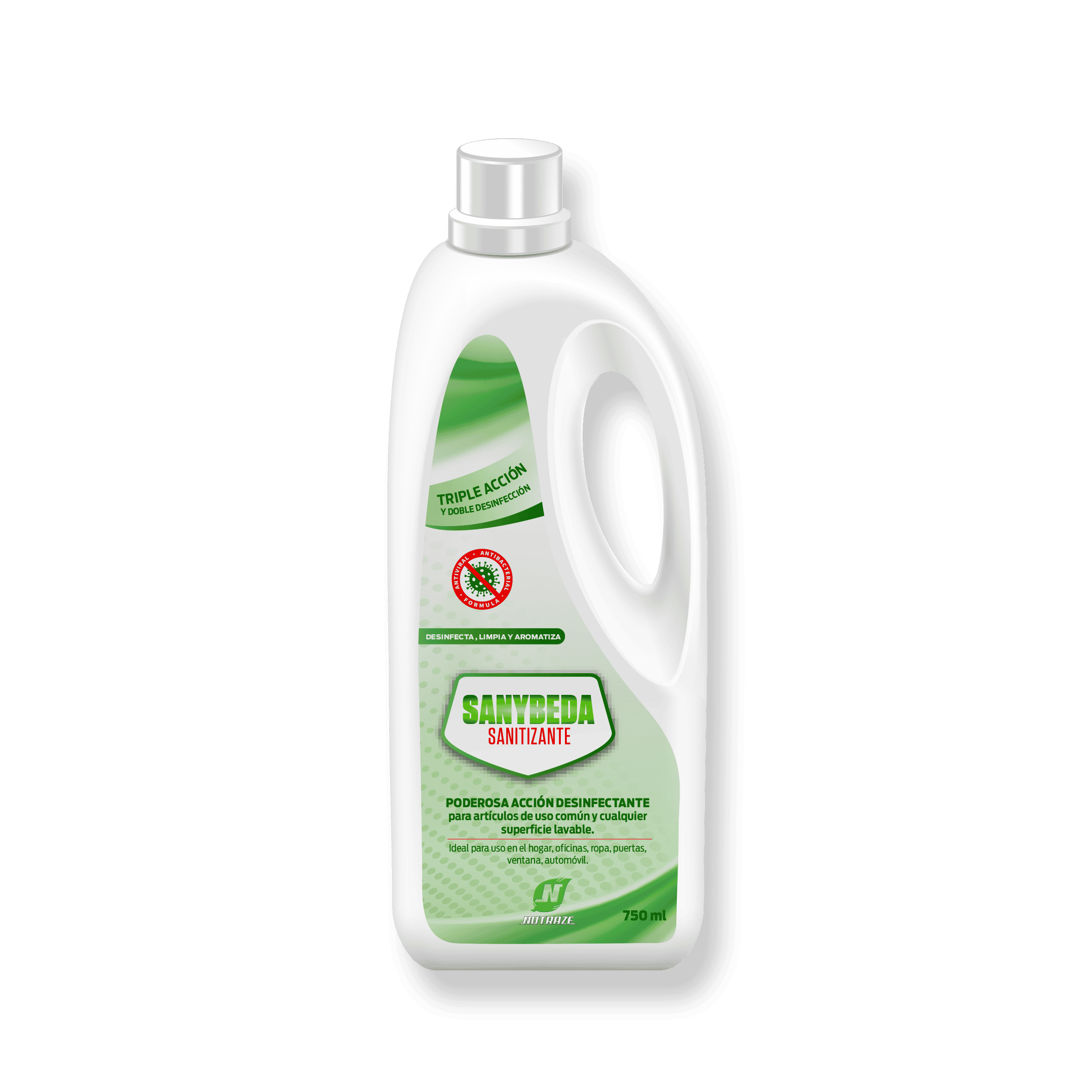 Sanitizantes antibacteriales líquidos, gel y jabón Nutraze 3
