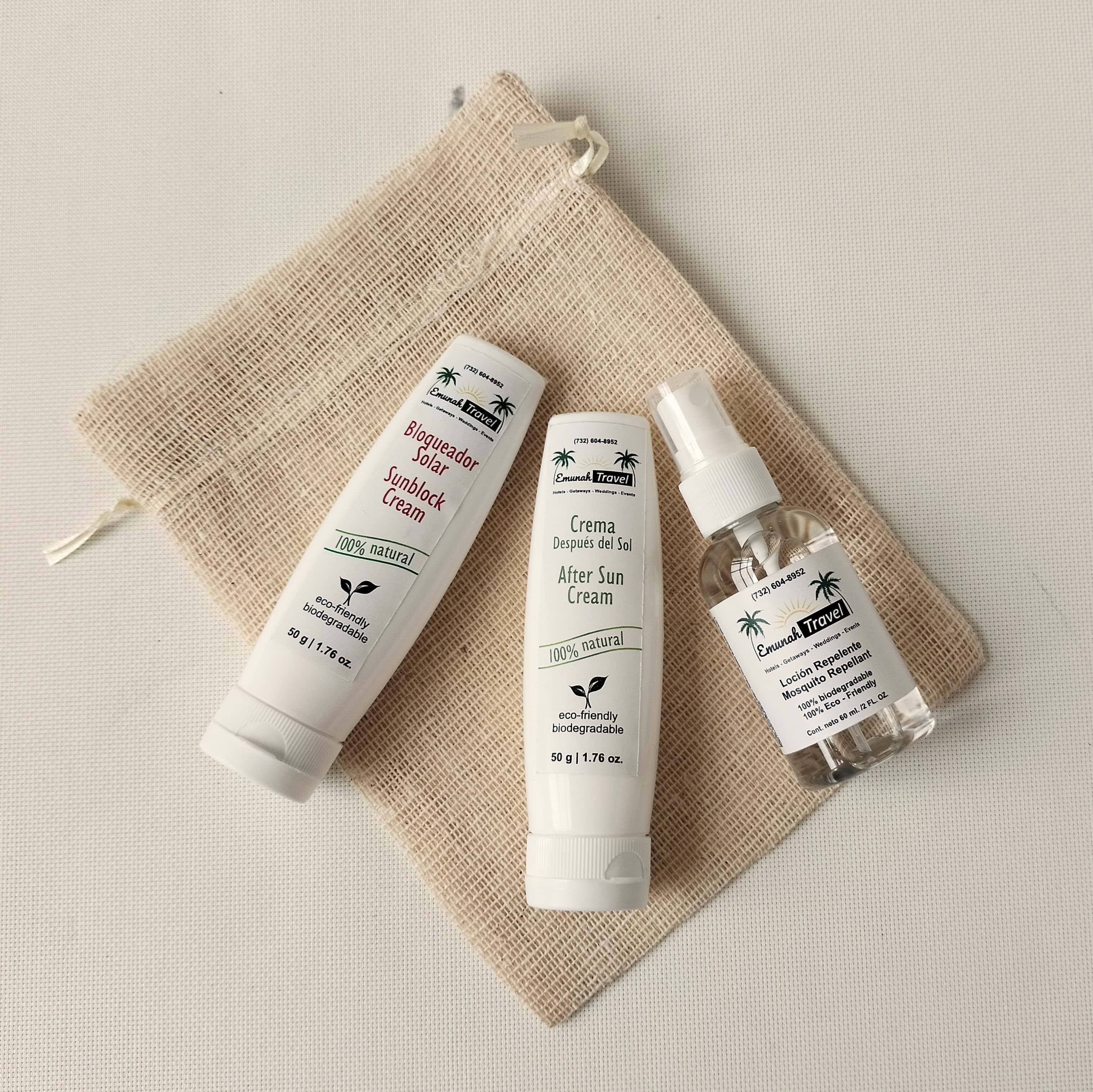 Amenidades hoteleras KIT REPELENTE, BLOQUEADOR Y AFTER SUN