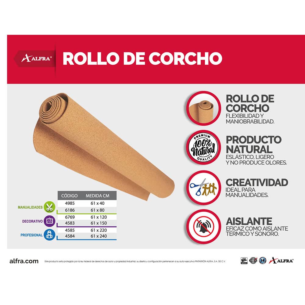 Rollos de corcho 100% natural
