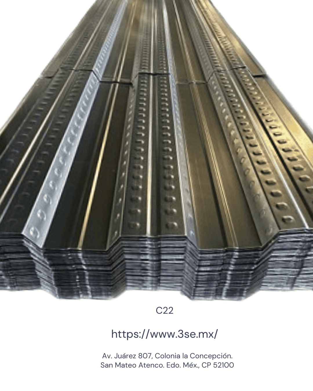 Lamina losacero calibre 22 de fabricación nacional