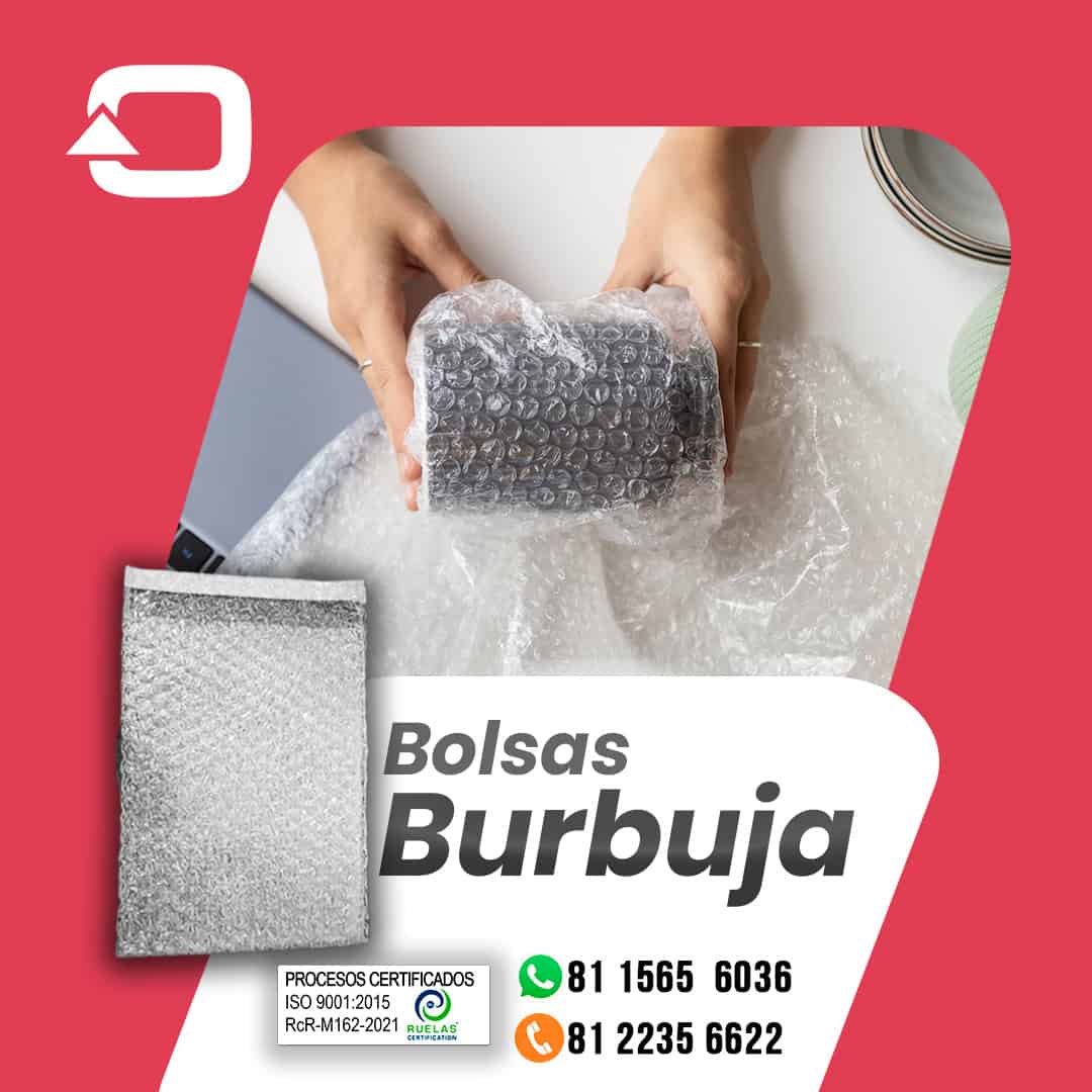 Bolsas de burbuja para empaque de productos, rollo o bolsas