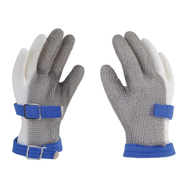 Guantes de proteccion anticorte de acero inoxidable 3 dedos talla L