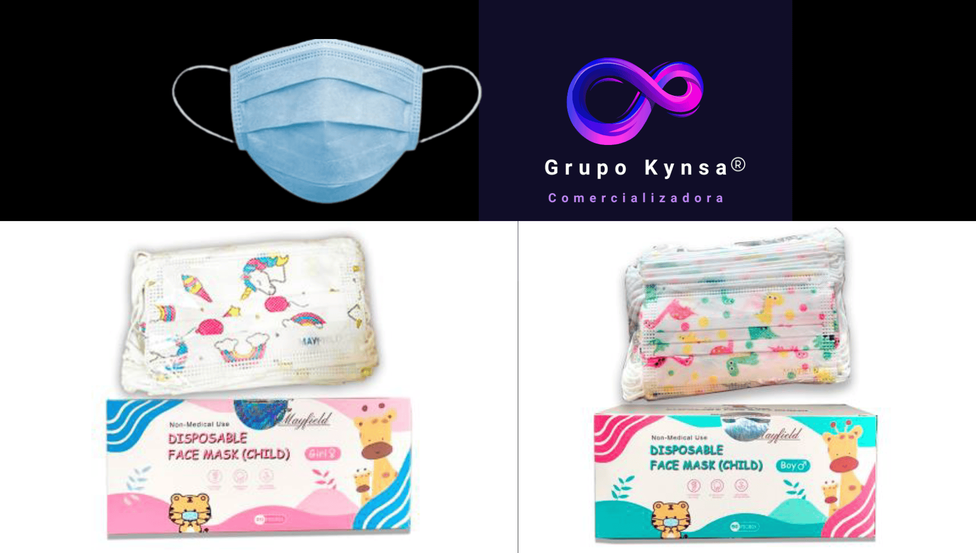 Cubrebocas infantiles certificados