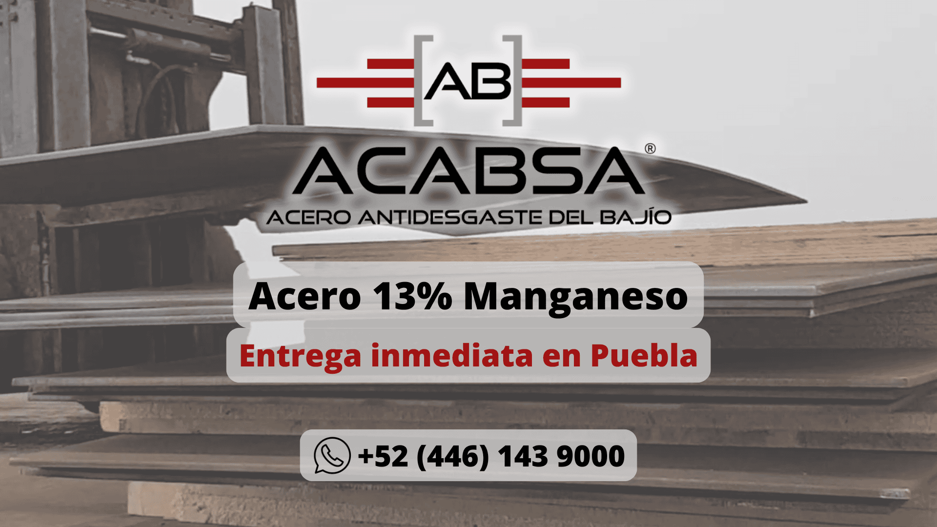Acero 13% Manganeso en Puebla