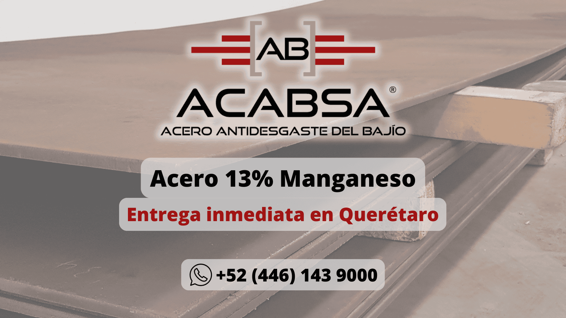 Acero 13% Manganeso en Querétaro