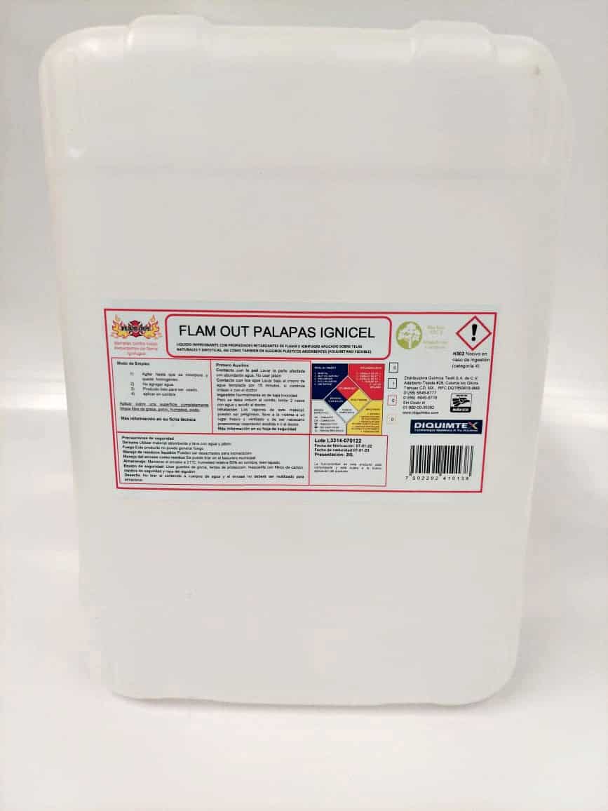Retardantes de Flama para Palapas - Flam Out Ignicel Distribuidora Química Textil