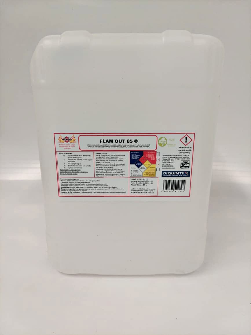 Retardantes de Flama para Palapas - Flam Out 85 Distribuidora Química Textil