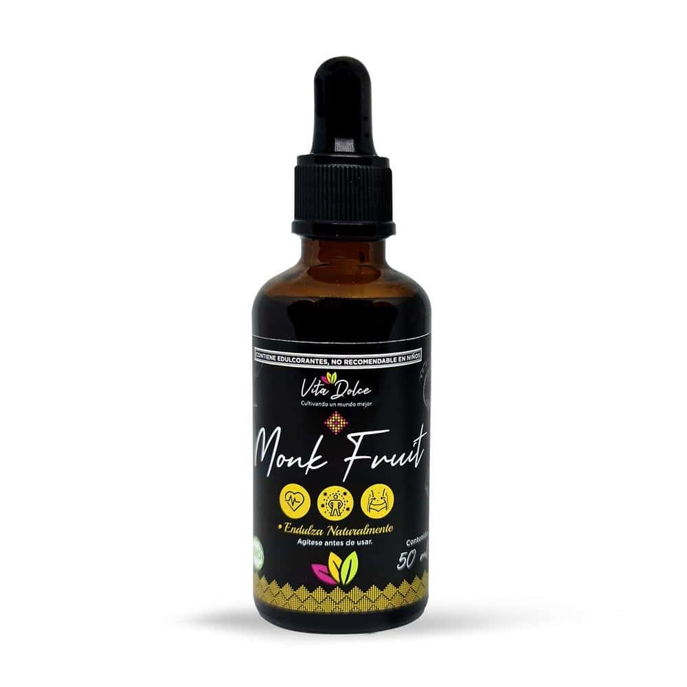 El monk fruit liquido o extracto de fruta del monje, se obtiene de la fruta del monje