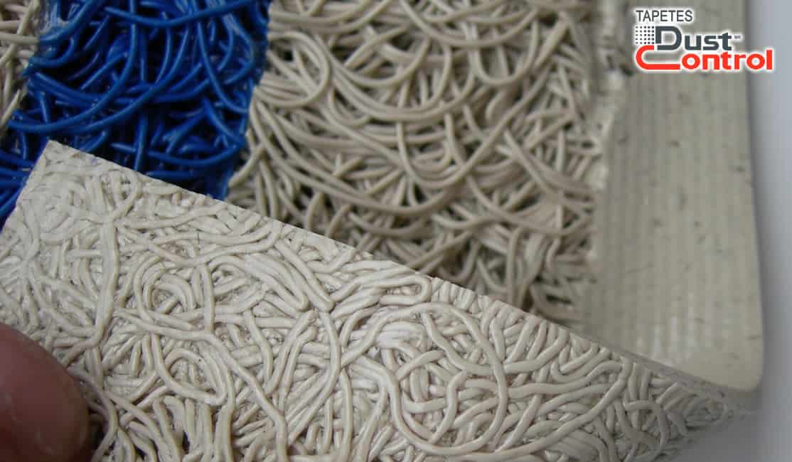 Tapete tejido de PVC spaguetti (spaghetti) Dust Control 4