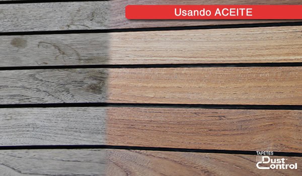 Aceite de teca kit con limpiador y abrillantador Dust Control 4