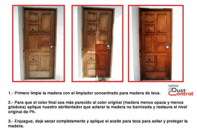 Aceite de teca en kit para el mantenimiento de muebles y decks de madera Dust Control 3