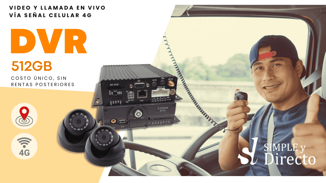 Dvr para vehiculos 4G wifi video en vivo GPS