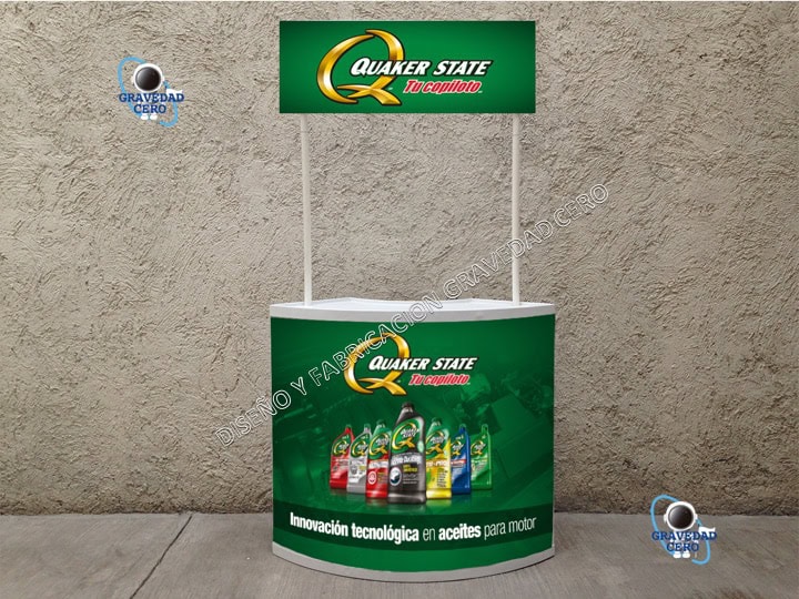 Demostands con gráficos en vinil impreso