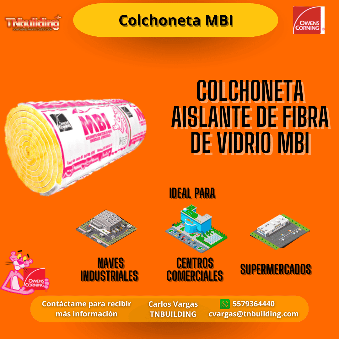 Colchoneta aislante de fibra de vidrio MBI