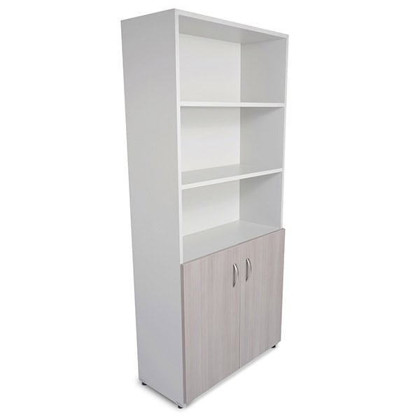Librero melamina con puertas abatibles 
