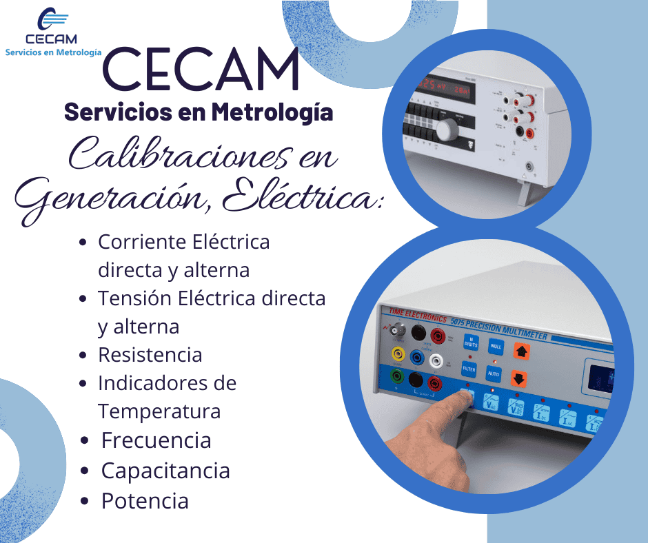 Calibración en la Magnitud Eléctrica en modo Medición, CECAM 