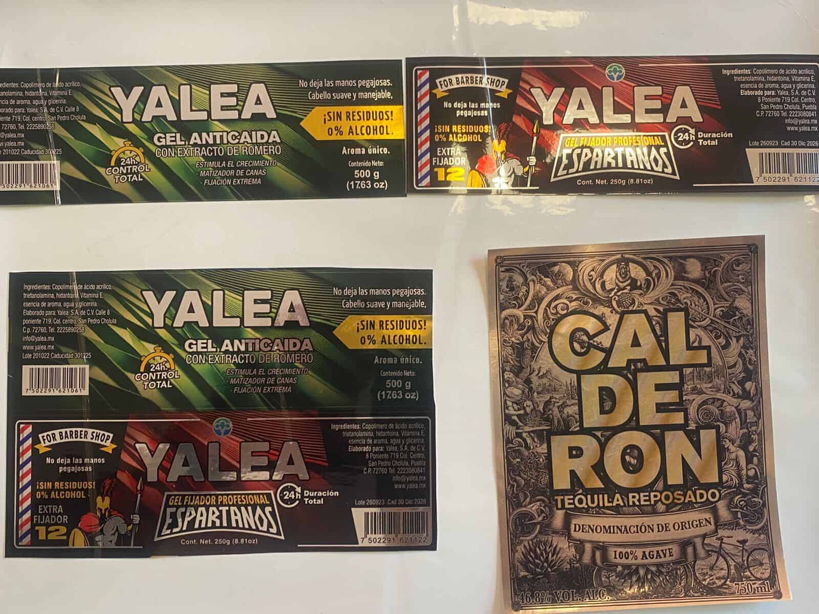 Etiquetas adhesivas en papel metalizado brillante