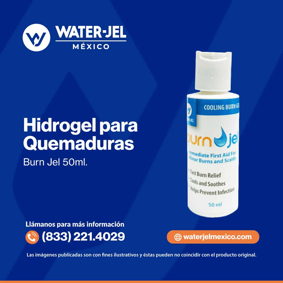 Hidrogel para Quemaduras 50ml Water-Jel