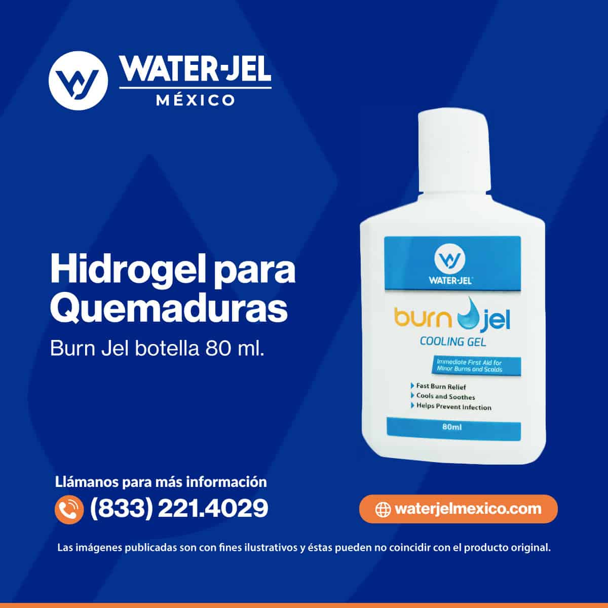 Hidrogel para Quemaduras Burn Jel 80ml Water-Jel
