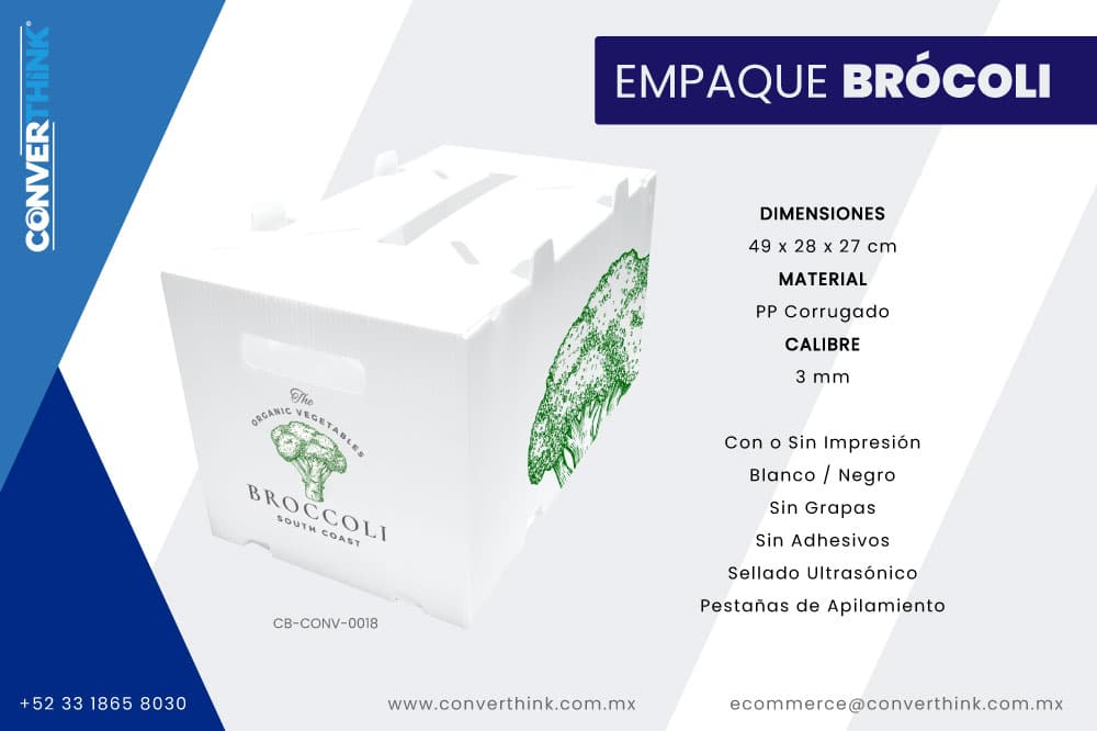 Cajas de plastico corrugado para la industria agrícola