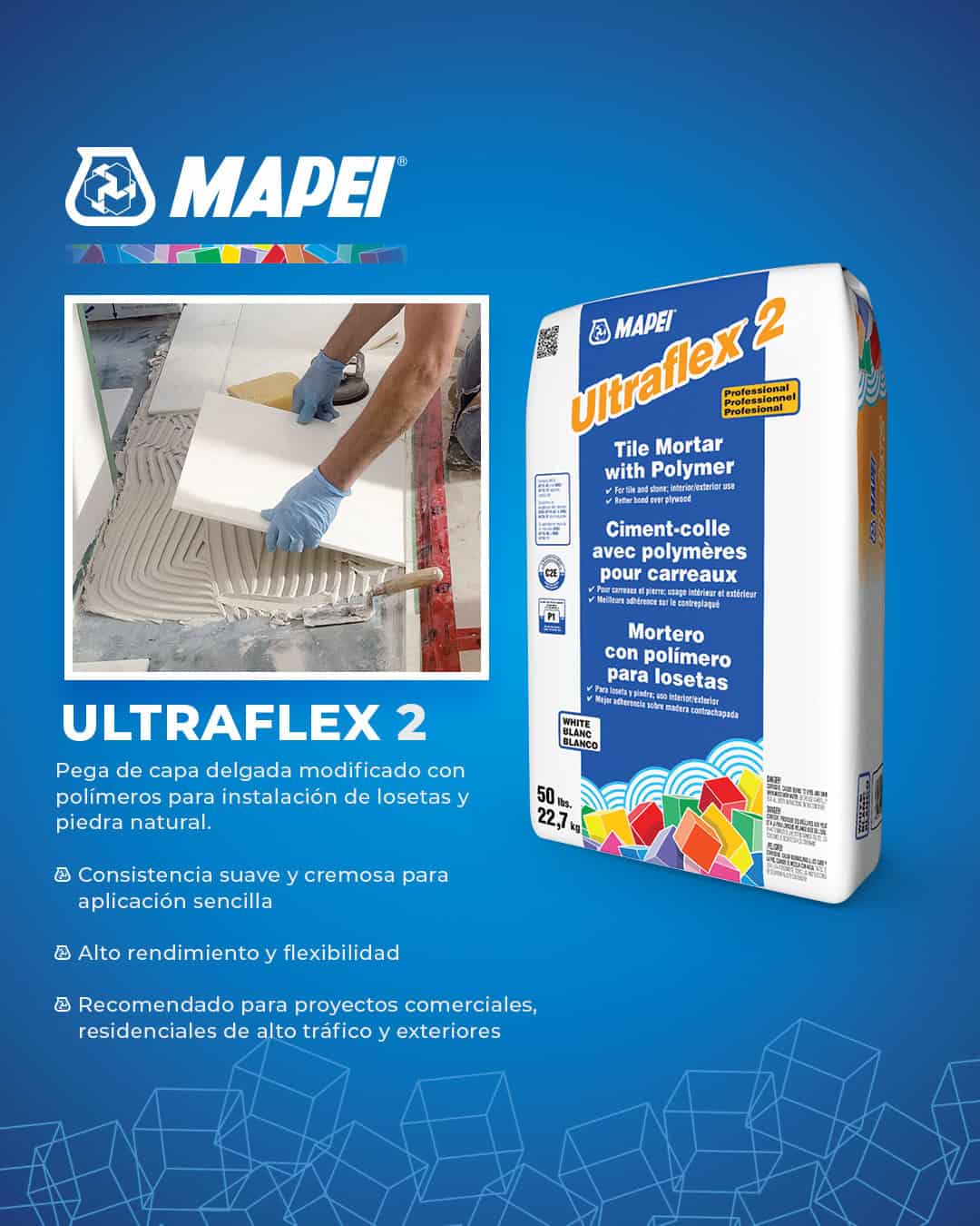 Cementos (véase: adhesivos y cementos) Ultraflex 2