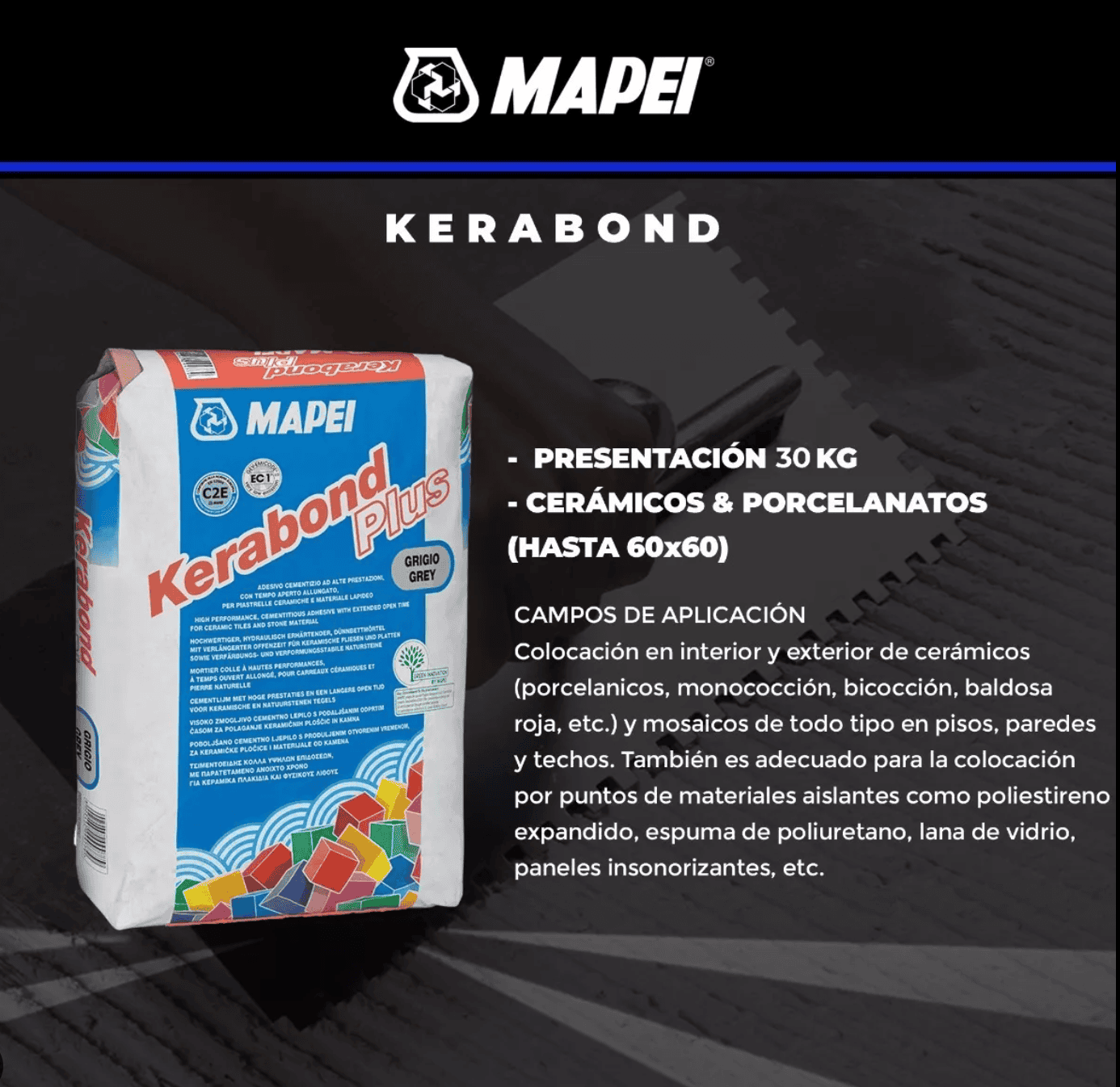 Cementos (véase: adhesivos y cementos) Kerabond Total
