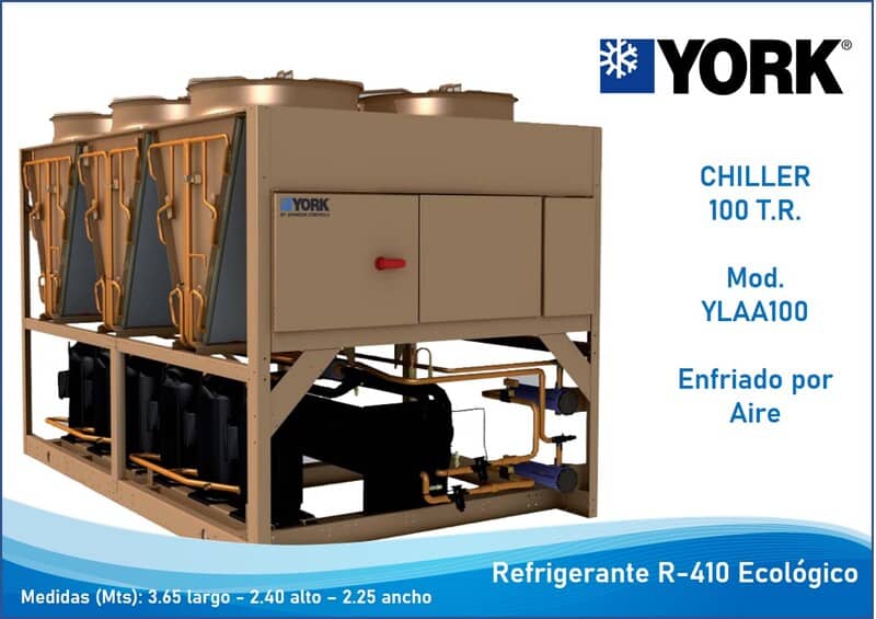 Renta de chillers  York, Trane, Carrier