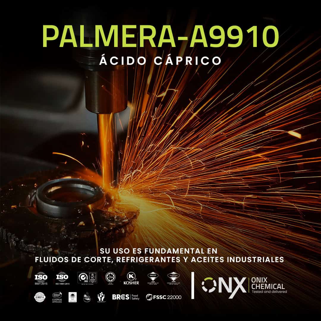 Acido caprico (acido decanoico, acido decílico) para lubricantes y refrigerantes industriales